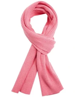 Oxford Celine Rib Knit Scarf In Pink