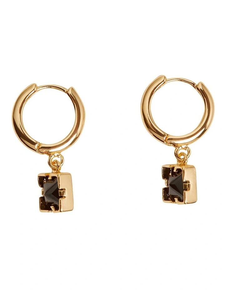 Oxford Polly Facited Mini Hoop In Gold 1 Oxford Polly Facited Mini Hoop In Gold