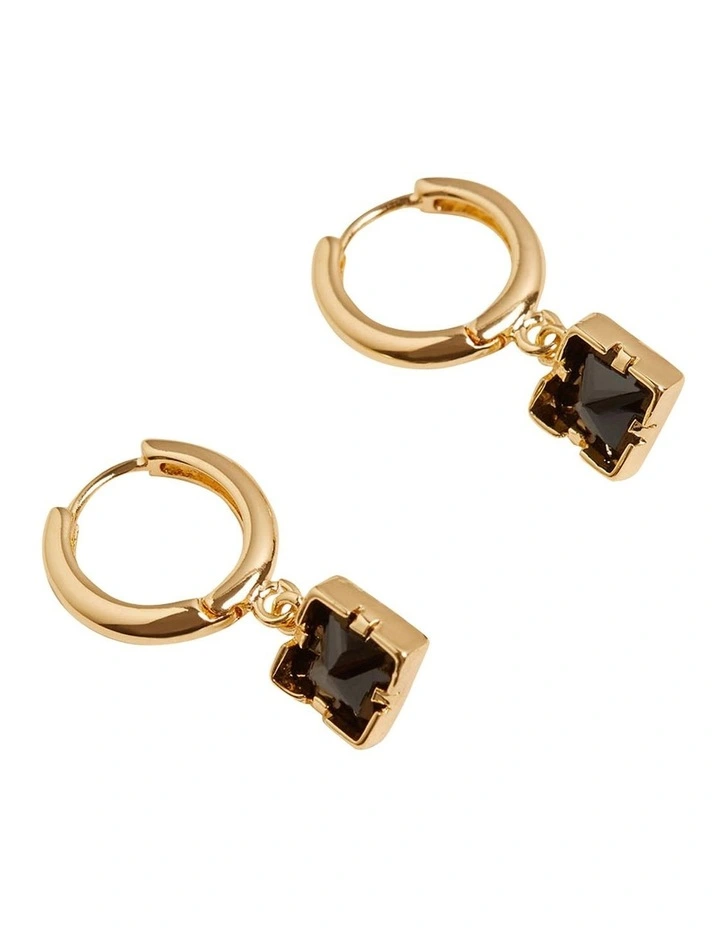 Oxford Polly Facited Mini Hoop In Gold 2 Oxford Polly Facited Mini Hoop In Gold - Image 2