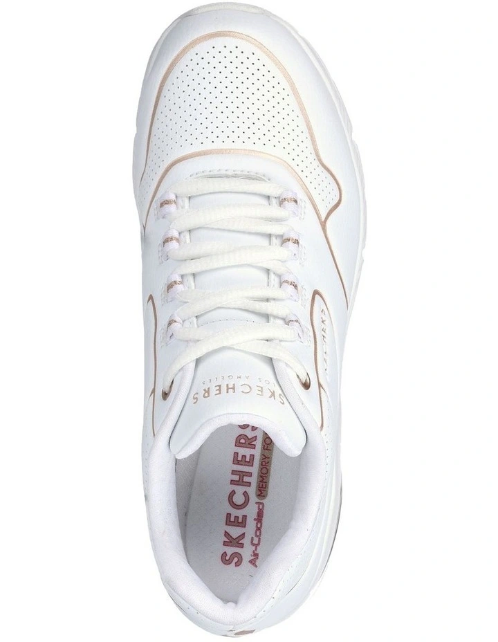 Skechers Uno 2 Golden Trim In White 4 Skechers Uno 2 Golden Trim In White - Image 4