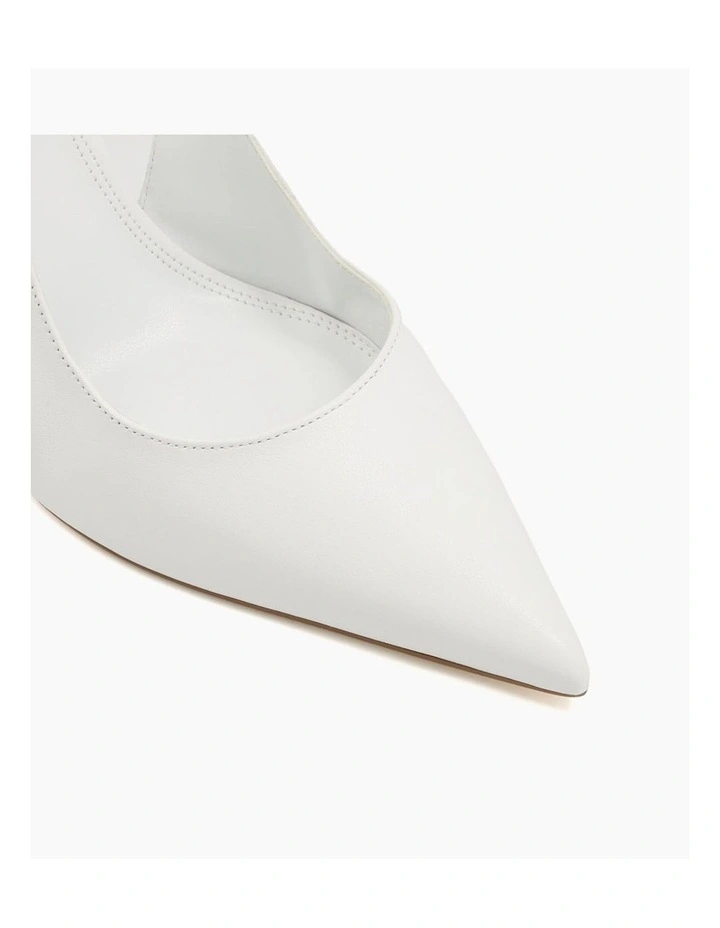 Dune London Cabanna Slingback Heel In White 4 Dune London Cabanna Slingback Heel In White - Image 4