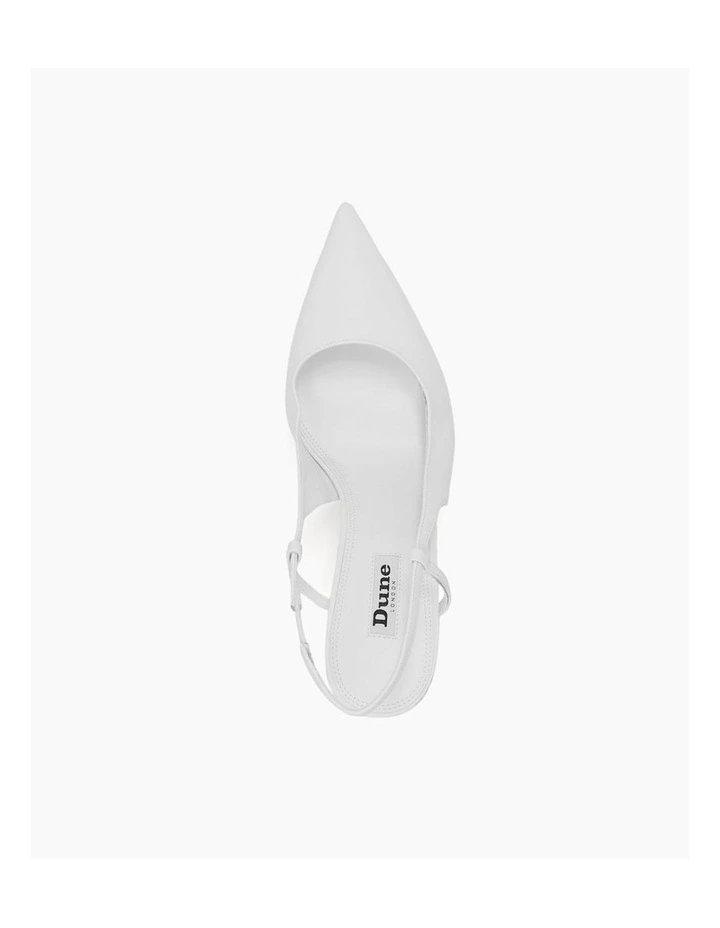 Dune London Cabanna Slingback Heel In White 5 Dune London Cabanna Slingback Heel In White - Image 5