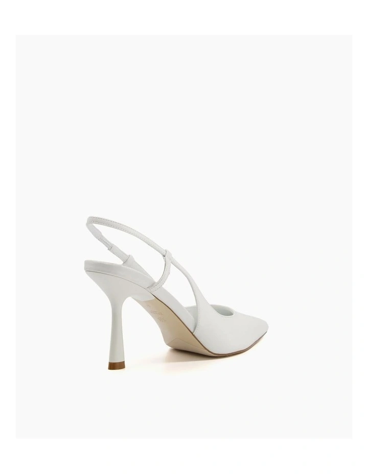 Dune London Cabanna Slingback Heel In White 6 Dune London Cabanna Slingback Heel In White - Image 6
