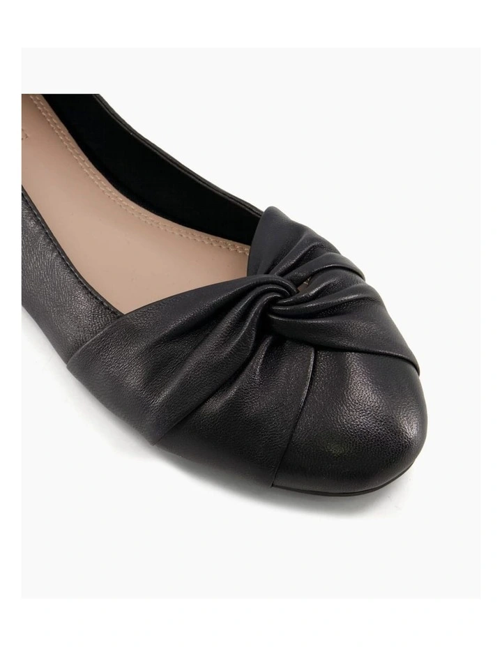 Dune London Hanson Ballet Flat In Black 4 Dune London Hanson Ballet Flat In Black - Image 4