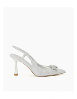 Dune London Create Court Heel In Silver