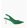 Dune London Cristal SlingBack Pump In Green