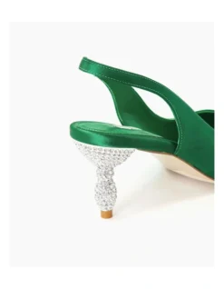 Dune London Cristal SlingBack Pump In Green -Myer Clothing Shop 988647580 3 720x928