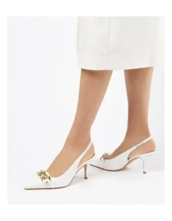 Dune London Canary Slingback Pump In White -Myer Clothing Shop 988675390 4 720x928