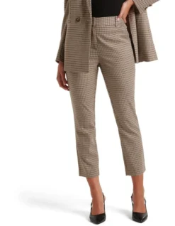 Forever New Grace 7/8th Slim Pants In Brown Multi