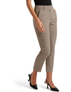Forever New Grace 7/8th Slim Pants In Brown Multi -Myer Clothing Shop 988813360 3 720x928