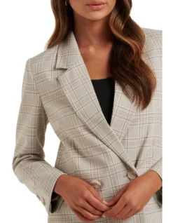 Blair Check Blazer In Beige -Myer Clothing Shop 988814530 4 720x928