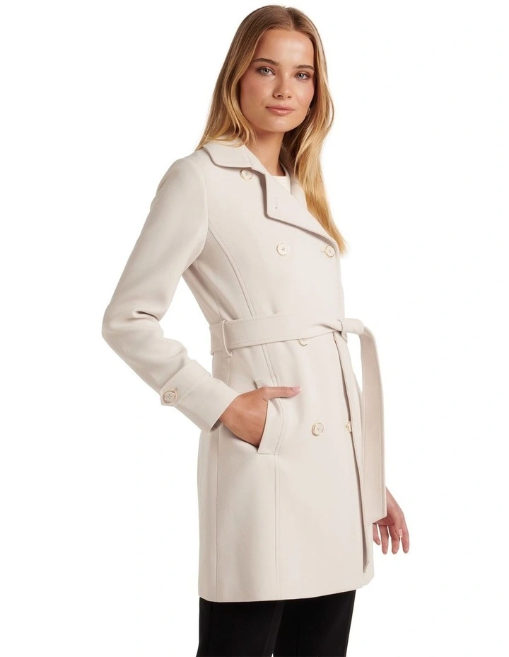 Forever New Violet Trench Mac In Cream 3 Forever New Violet Trench Mac In Cream - Image 3