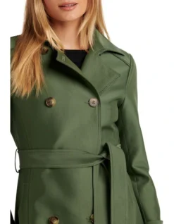 Forever New Tulip Structured Trench Mac In Green -Myer Clothing Shop 988816780 4 720x928