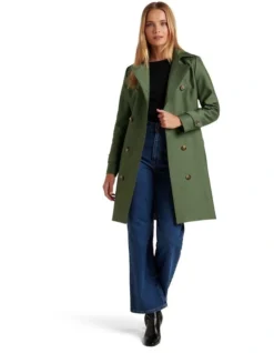 Forever New Tulip Structured Trench Mac In Green -Myer Clothing Shop 988816780 5 720x928
