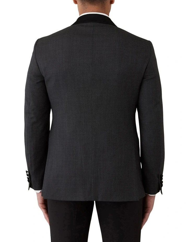 Giovanni Tailored Fit Dinner Jacket In Grey 2 Giovanni Tailored Fit Dinner Jacket In Grey - Image 2