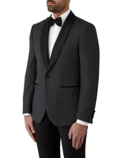 Giovanni Tailored Fit Dinner Jacket In Grey 7 Giovanni Tailored Fit Dinner Jacket In Grey -Myer Clothing Shop 989124130 3 720x928