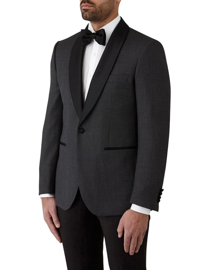Giovanni Tailored Fit Dinner Jacket In Grey 3 Giovanni Tailored Fit Dinner Jacket In Grey - Image 3