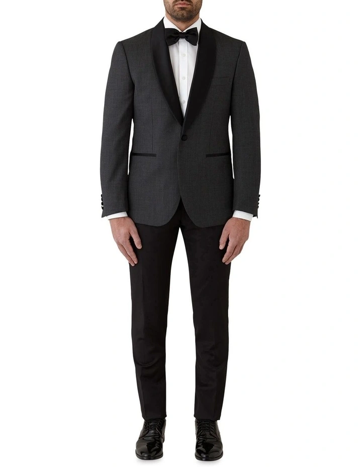 Giovanni Tailored Fit Dinner Jacket In Grey 5 Giovanni Tailored Fit Dinner Jacket In Grey - Image 5