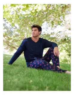 Soft Bamboo Long Sleeve Sleep Tee In Blue 9 Soft Bamboo Long Sleeve Sleep Tee In Blue -Myer Clothing Shop 989188210 5 720x928