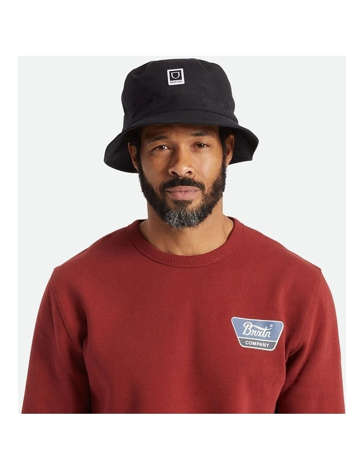 Brixton Beta Packable Bucket Hat In Black 2 Brixton Beta Packable Bucket Hat In Black - Image 2