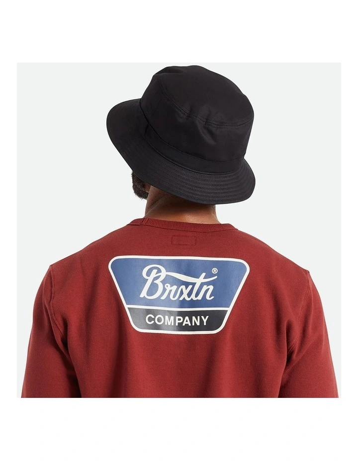 Brixton Beta Packable Bucket Hat In Black 3 Brixton Beta Packable Bucket Hat In Black - Image 3