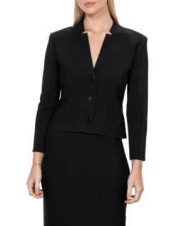 Notched Collar Milano Jacket In Black 5 Notched Collar Milano Jacket In Black -Myer Clothing Shop 990052930 3 720x928