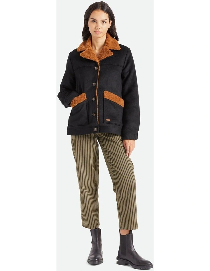 Brixton Nouvelle Coat In Black 3 Brixton Nouvelle Coat In Black - Image 3