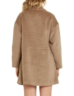 Arden Double Breasted Coat In Brown -Myer Clothing Shop 990228340 4 720x928