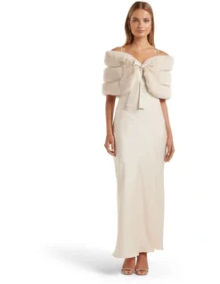 Forever New Bella Faux Fur Trim Capelet In Pink -Myer Clothing Shop 990320050 5 720x928