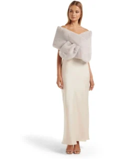 Forever New Laura Faux Fur Wrap In Grey 9 Forever New Laura Faux Fur Wrap In Grey -Myer Clothing Shop 990320860 5 720x928