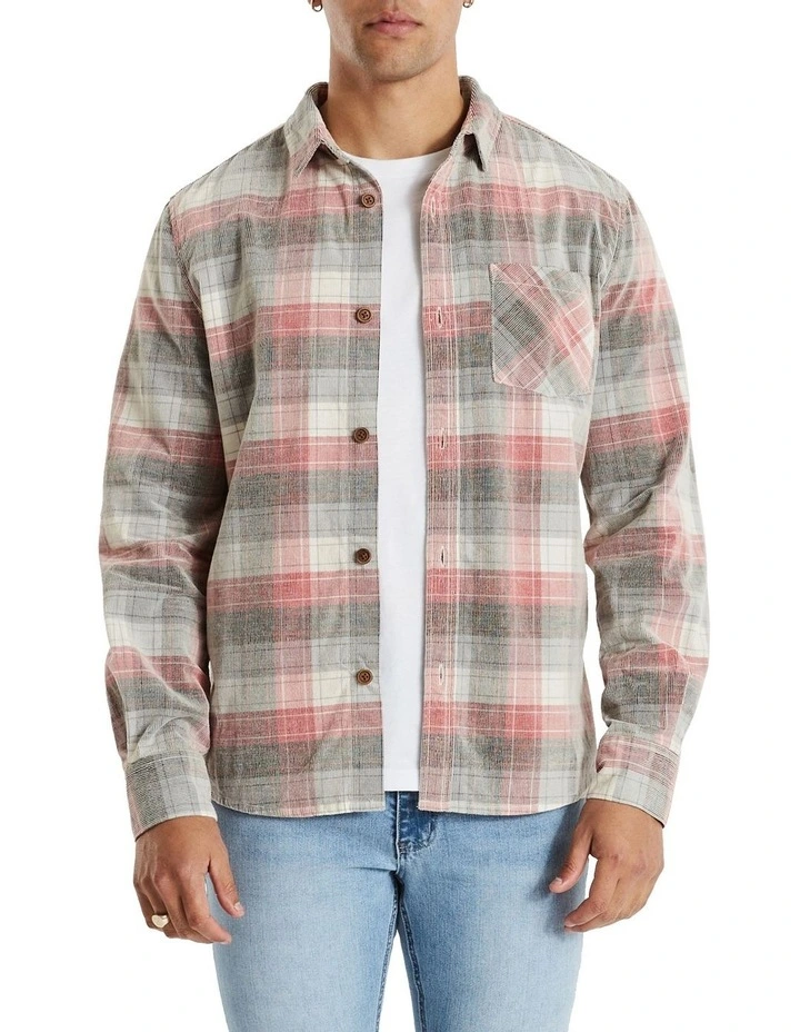 Charge Cord Casual Long Sleeve Shirt In Red 1 Charge Cord Casual Long Sleeve Shirt In Red