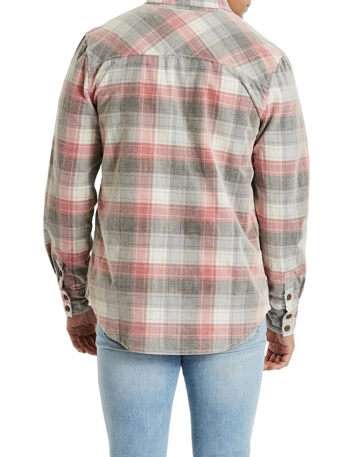 Charge Cord Casual Long Sleeve Shirt In Red 2 Charge Cord Casual Long Sleeve Shirt In Red - Image 2