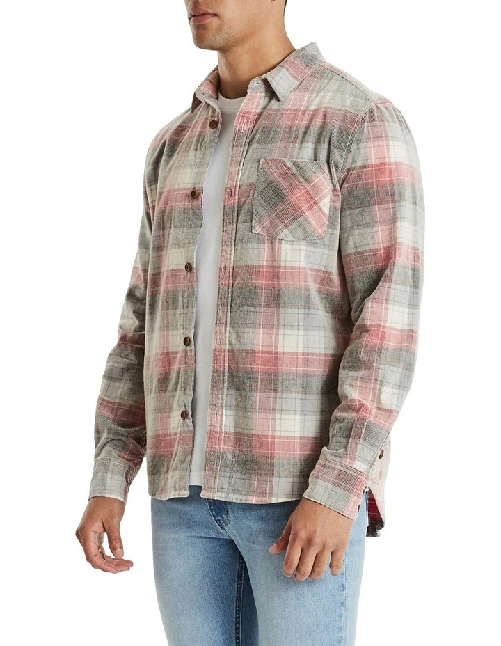 Charge Cord Casual Long Sleeve Shirt In Red 3 Charge Cord Casual Long Sleeve Shirt In Red - Image 3