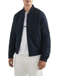French Connection Bomber Jacket In Navy