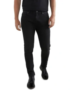 French Connection Slim Tapered Jean In Black