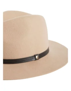 French Connection Fedora Hat In Beige -Myer Clothing Shop 990607420 990603550 4 720x928