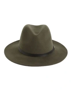 French Connection Fedora Hat In Green