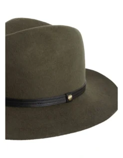 French Connection Fedora Hat In Green -Myer Clothing Shop 990607420 990603730 4 720x928