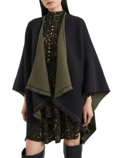 French Connection Reversible Wrap In Green -Myer Clothing Shop 990609130 990605080 5 720x928