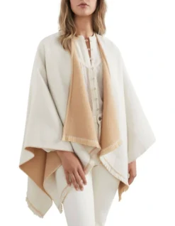 French Connection Reversible Wrap In Cream -Myer Clothing Shop 990609130 990605170 5 720x928
