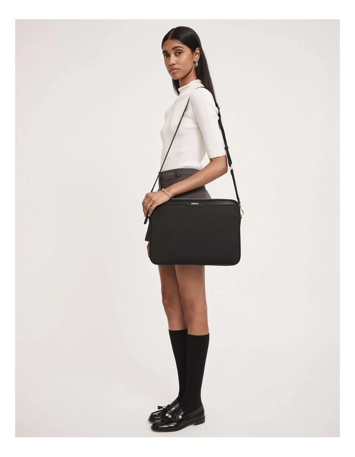 Classico Laptop Bag In Black Light Gold 2 Classico Laptop Bag In Black Light Gold - Image 2