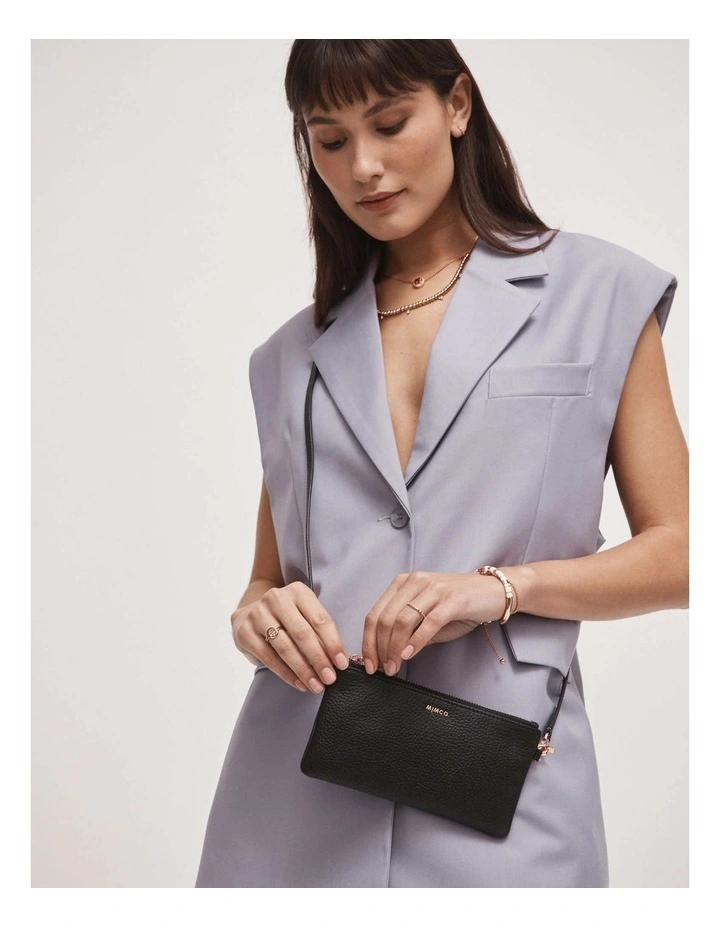 Classico Small Crossbody Pouch In Black Rose Gold 2 Classico Small Crossbody Pouch In Black Rose Gold - Image 2