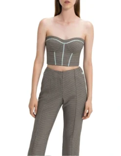 Houndstooth Bodice In Brown Multi 6 Houndstooth Bodice In Brown Multi -Myer Clothing Shop 990997930 3 1 720x928