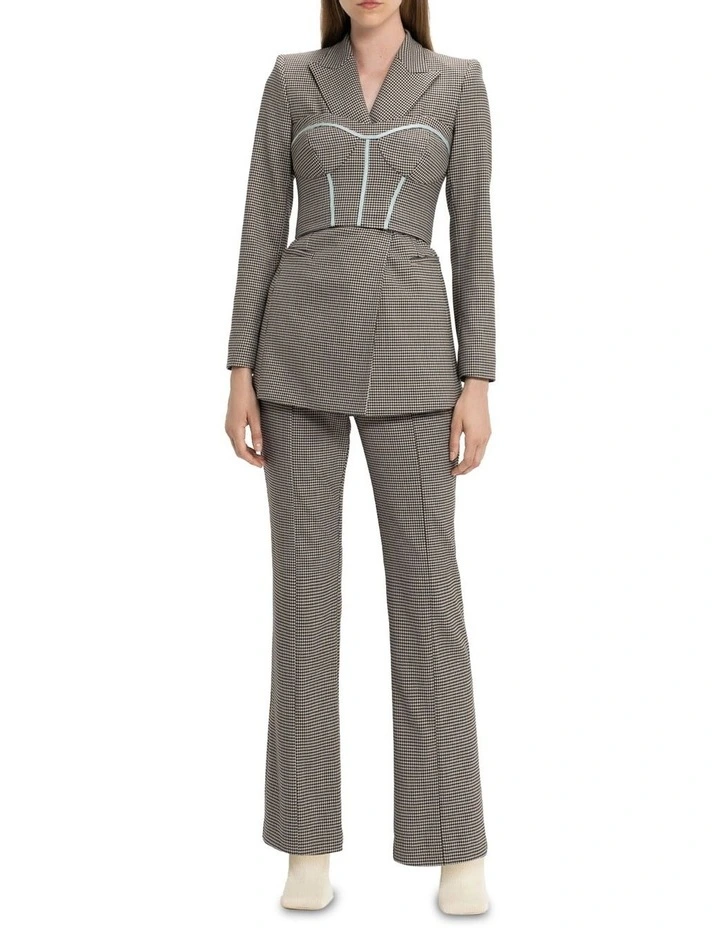 Houndstooth Bodice In Brown Multi 4 Houndstooth Bodice In Brown Multi - Image 4