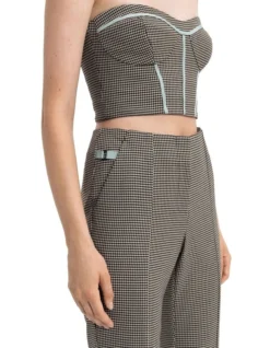 Houndstooth Tailored Flare In Brown Multi -Myer Clothing Shop 990998740 4 1 720x928