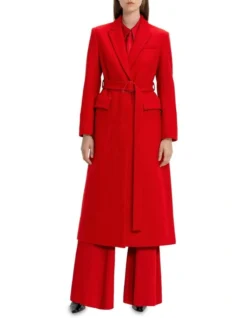 Scarlet Wool Coat In Red