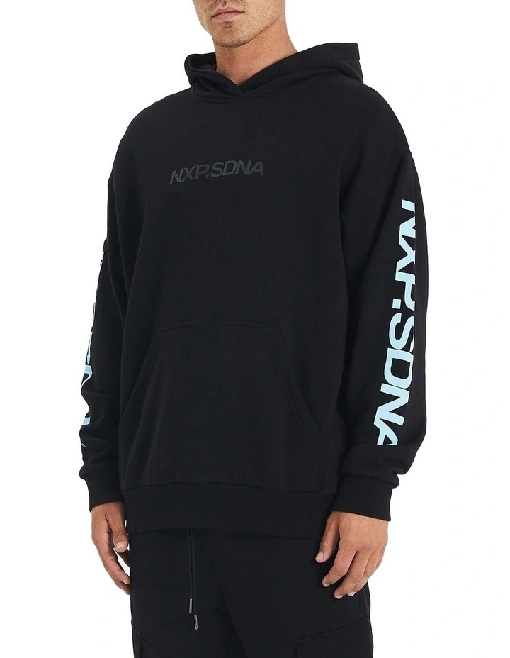 Carlton Relaxed Fit Hoodie In Black 2 Carlton Relaxed Fit Hoodie In Black - Image 2