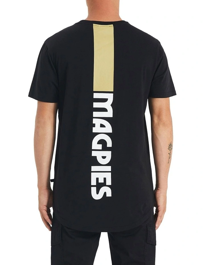 Collingwood Curved Hem Tee In Black 1 Collingwood Curved Hem Tee In Black