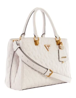 Guess Elenia Satchel Bag In Stone -Myer Clothing Shop 991657540 3 720x928