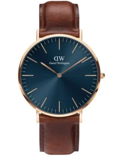 Daniel Wellington Classic 40mm St Mawes Arctic Dial Watch In Rose Gold